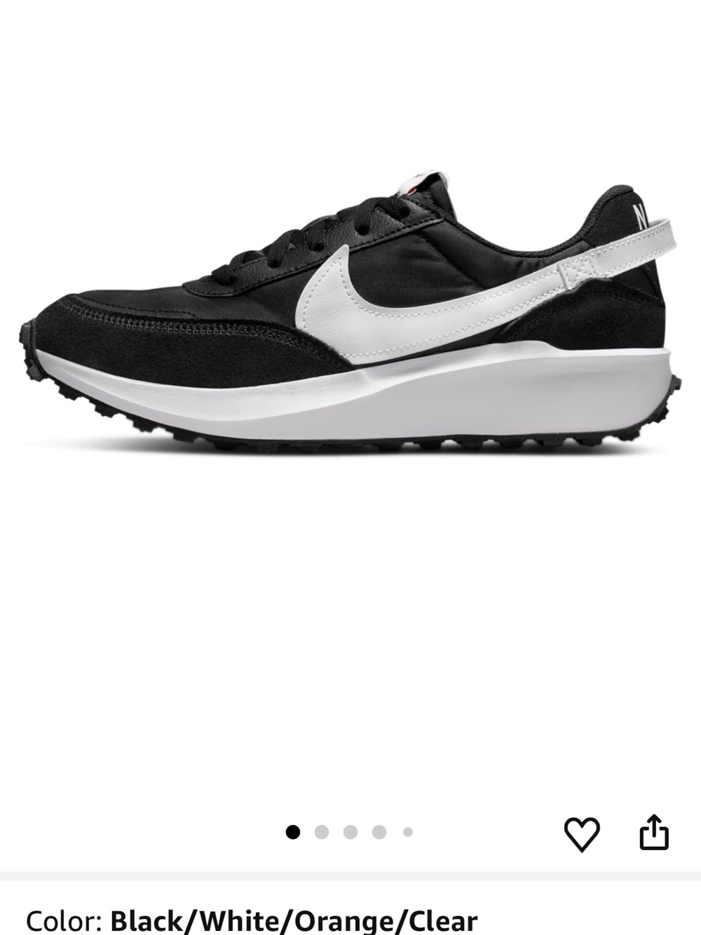 Nike Black and White Trail-Inspired Runner. Never worn